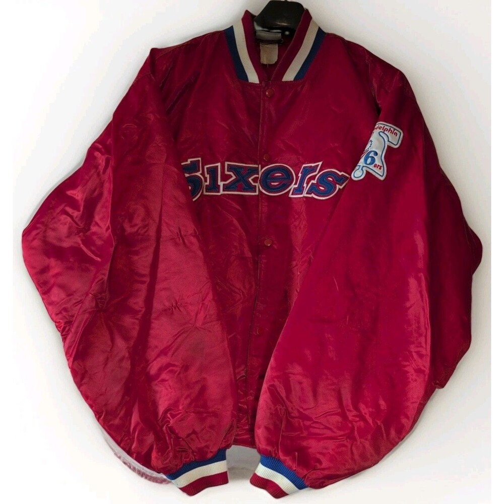 Vintage Hardwood Classics Philadelphia 76ers Sixers Jacket Mens XXXL Red